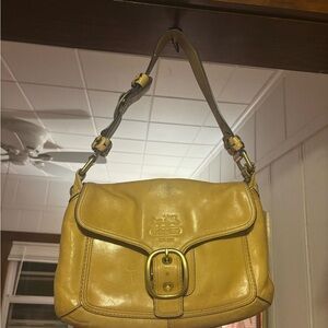 Coach Y2K bleecker tan leather purse